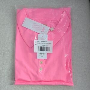 Lilly Pulitzer Frida Scallop Polo NWT XL